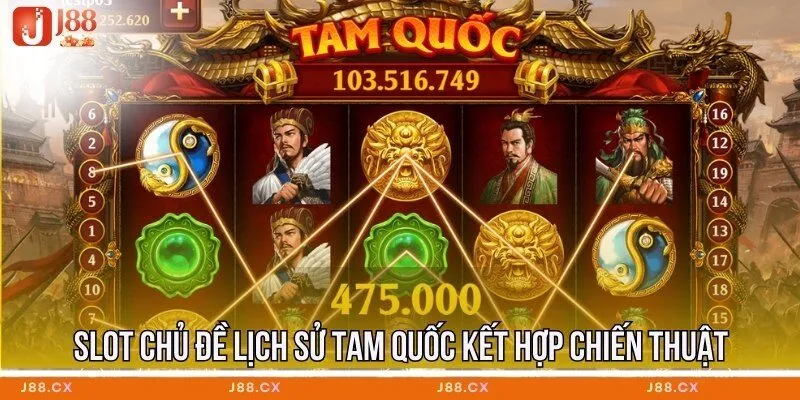 Slot chủ đề lịch sử Tam Quốc kết hợp chiến thuật